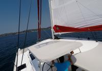 skipper sotto cockpit cima sul trimarano barca a vela neel 45